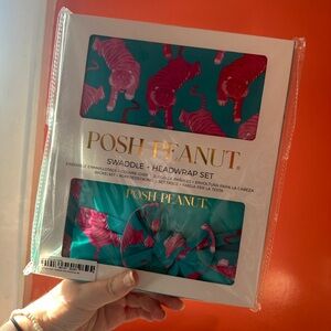 Posh Peanut Teal and Pink Swaddle Set